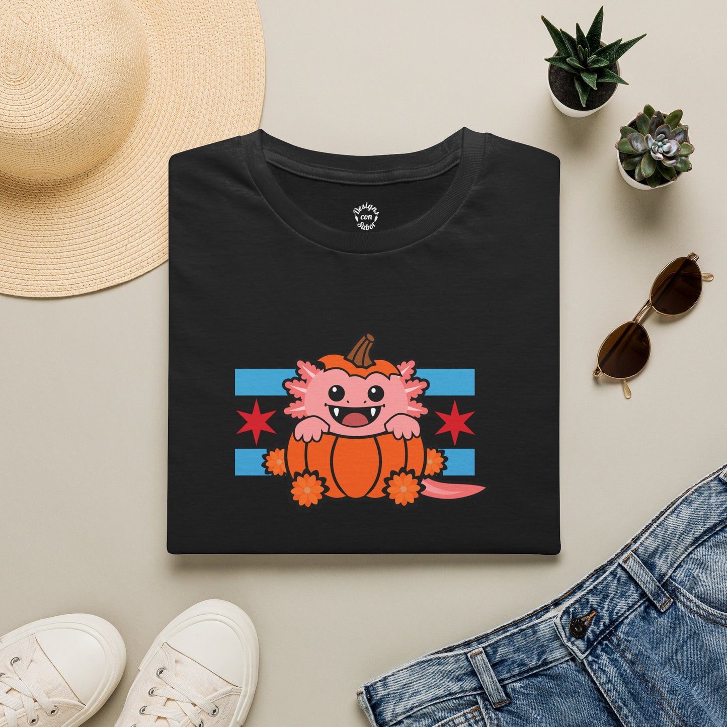 Pink Axolotl Chicago Halloween Pumpkin T Shirt