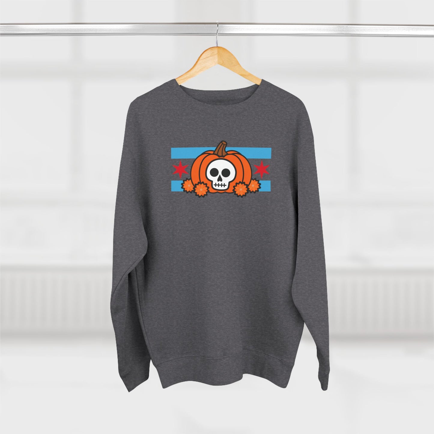 Chicago Pumpkin Calavera Crewneck Sweatshirt