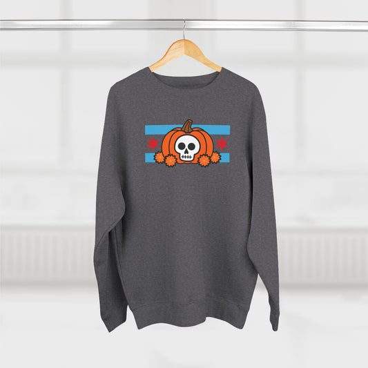 Chicago Pumpkin Calavera Crewneck Sweatshirt