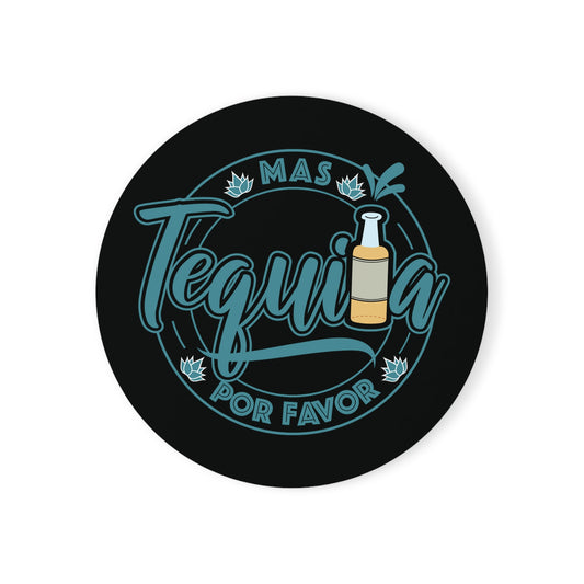 Mas Tequila Por Favor Cork Back Coaster