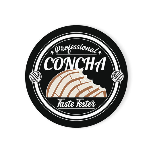 Professional Concha Taste Tester Black Cork Back Coaster