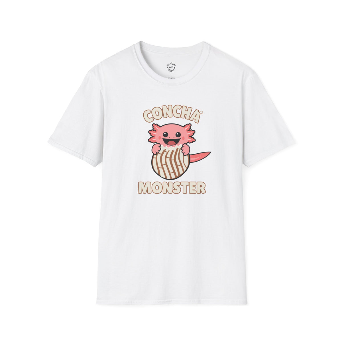 Pink Axolotl Concha Monster T Shirt