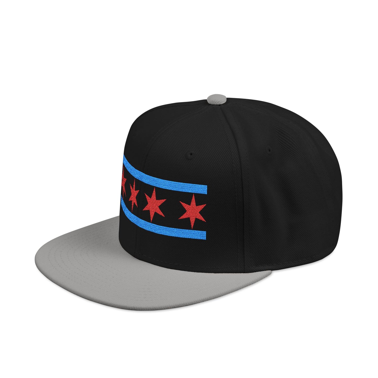 Chicago Flag Snapback Hat Embroidered Stars and Stripes