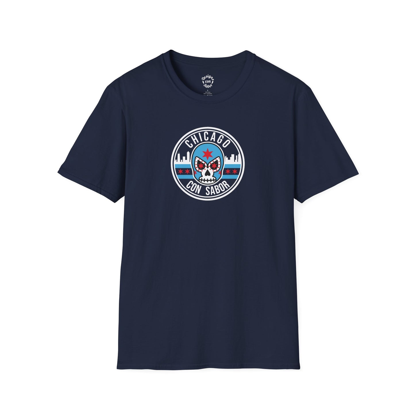 Chicago Con Sabor Lucha Badge T Shirt