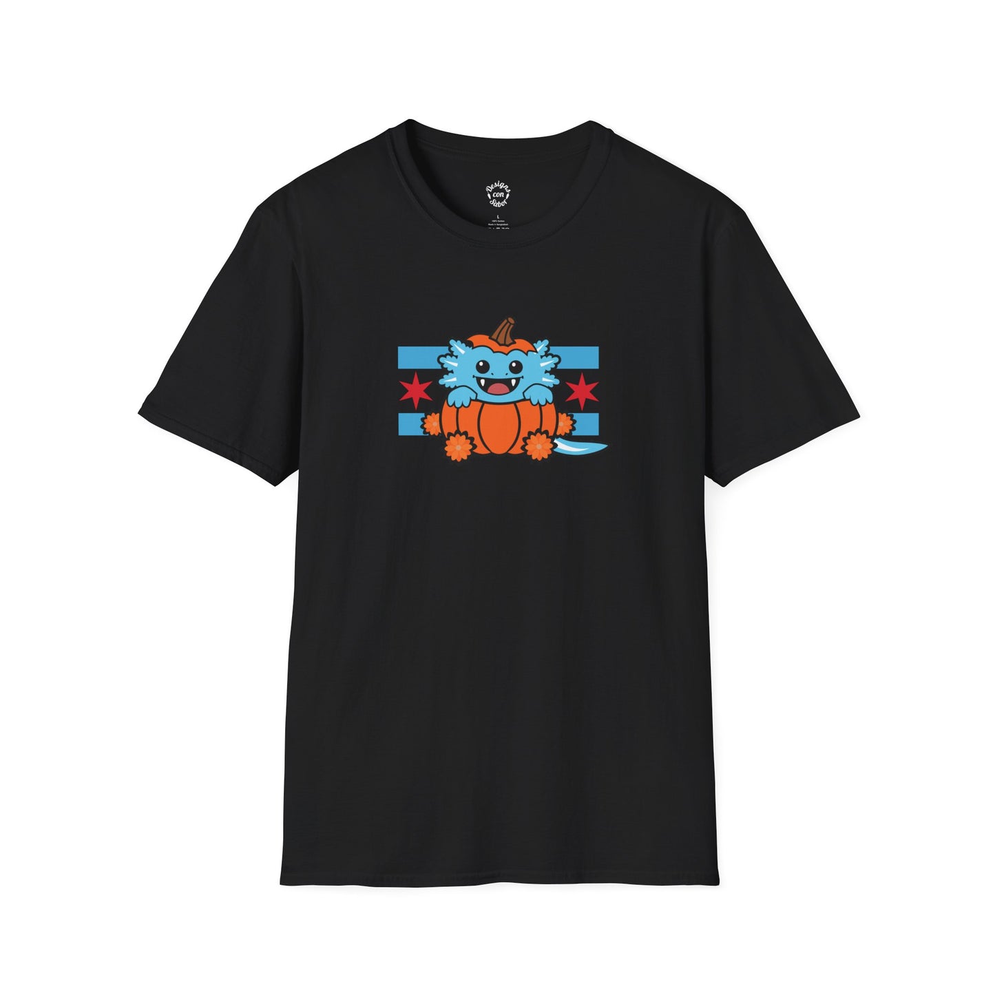 Blue Axolotl Chicago Halloween Pumpkin T Shirt