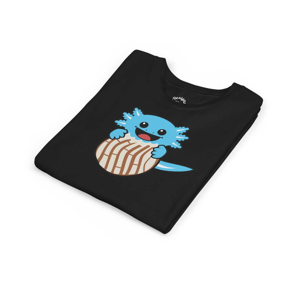 Blue Axolotl Eating Concha Youth T Shirt