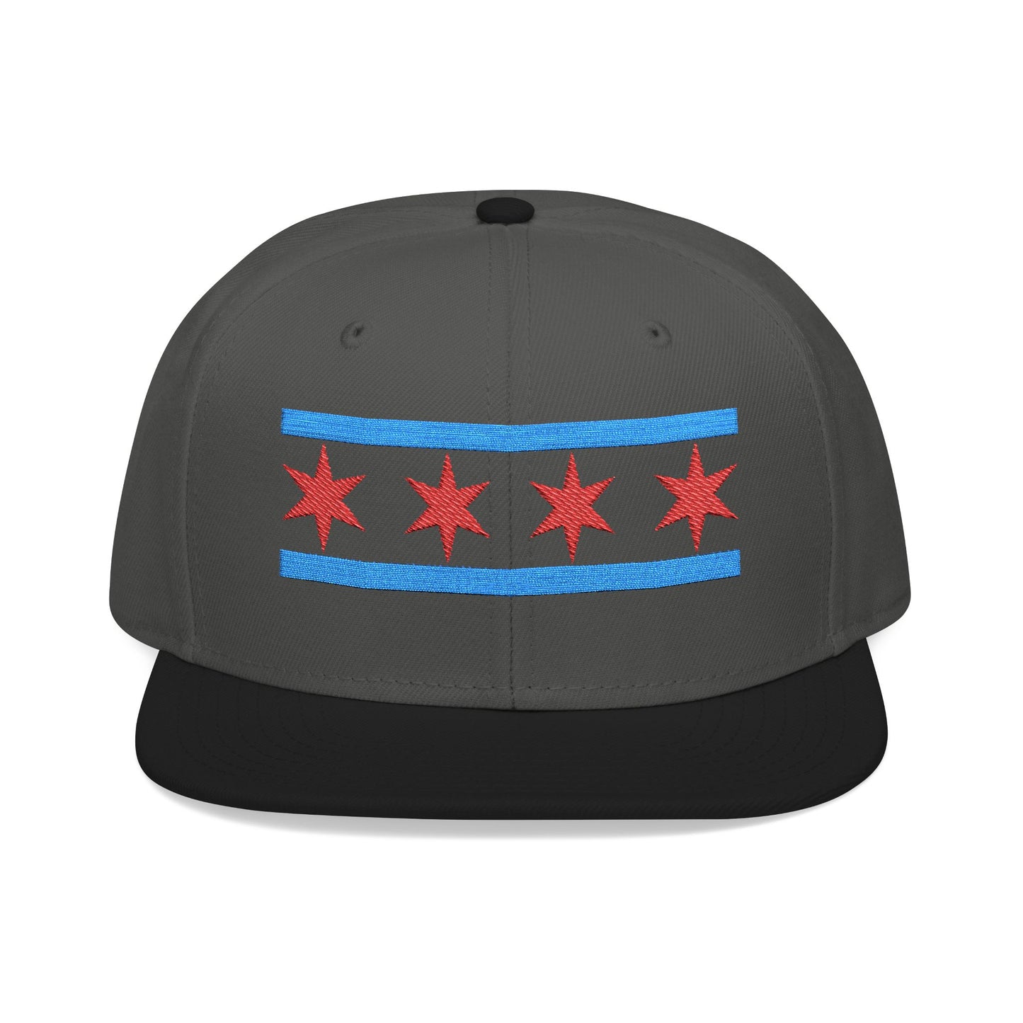 Chicago Flag Snapback Hat Embroidered Stars and Stripes