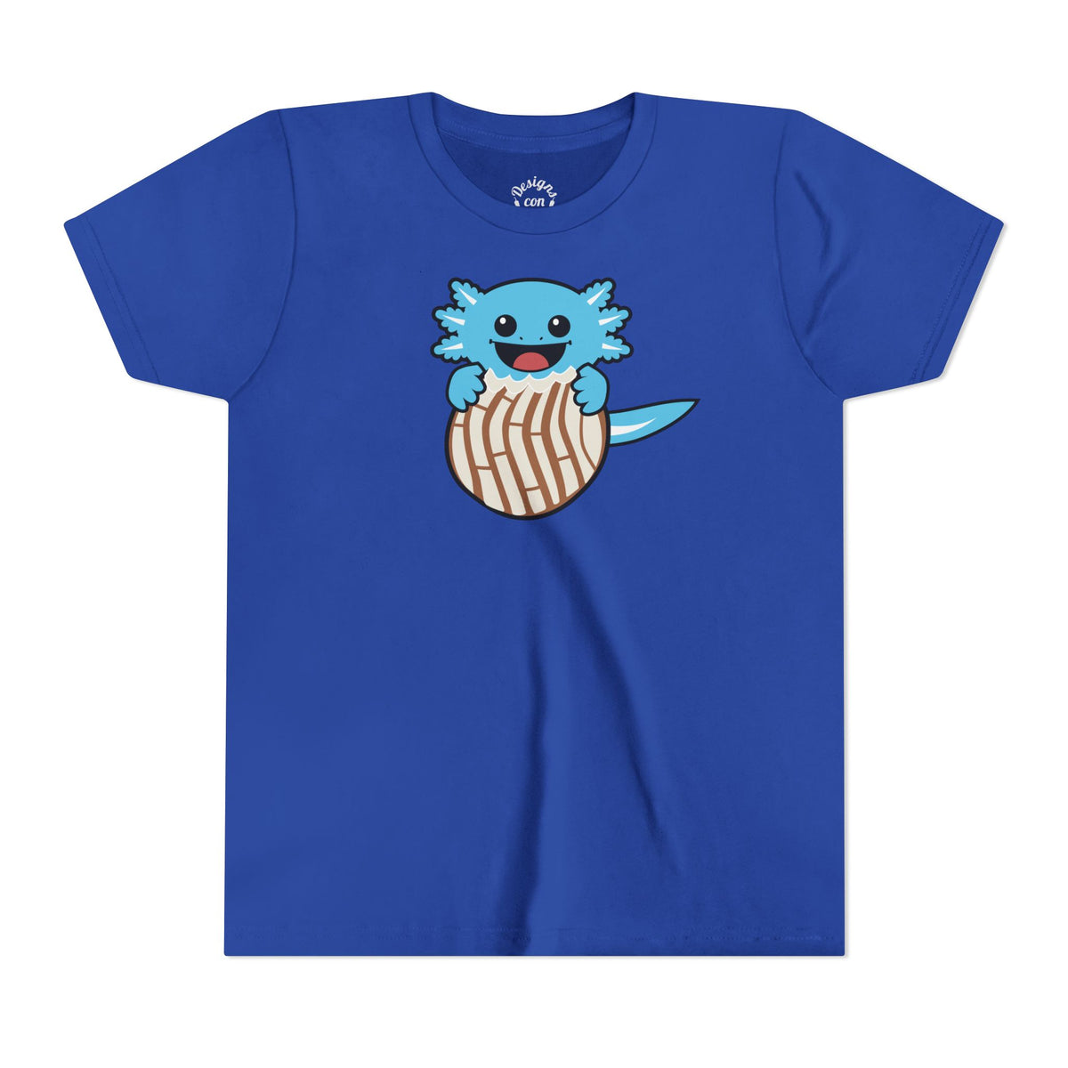 Blue Axolotl Eating Concha Youth T Shirt