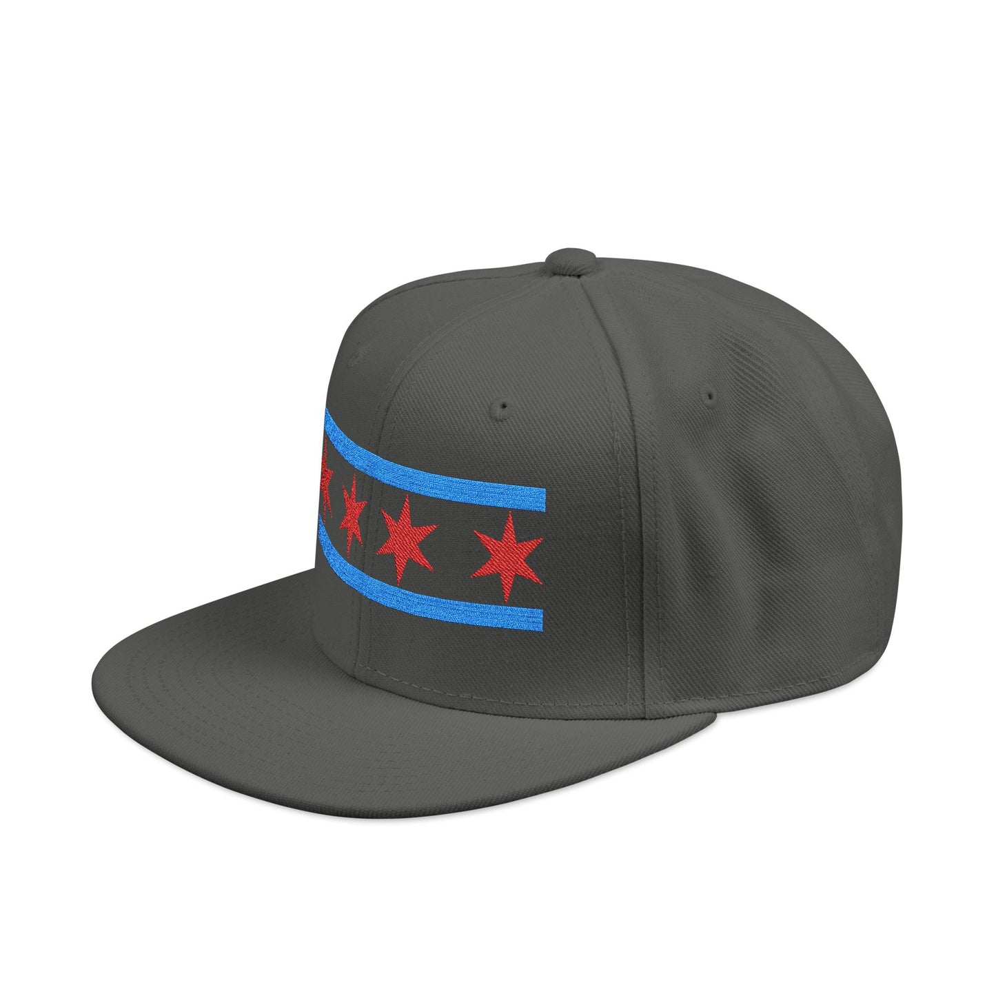 Chicago Flag Snapback Hat Embroidered Stars and Stripes