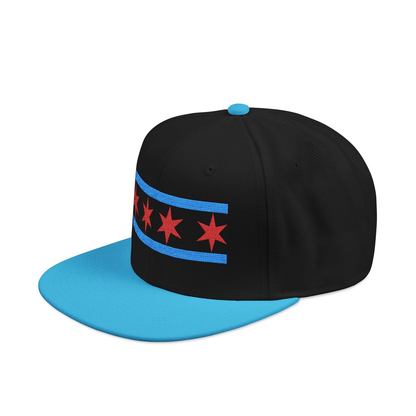 Chicago Flag Snapback Hat Embroidered Stars and Stripes