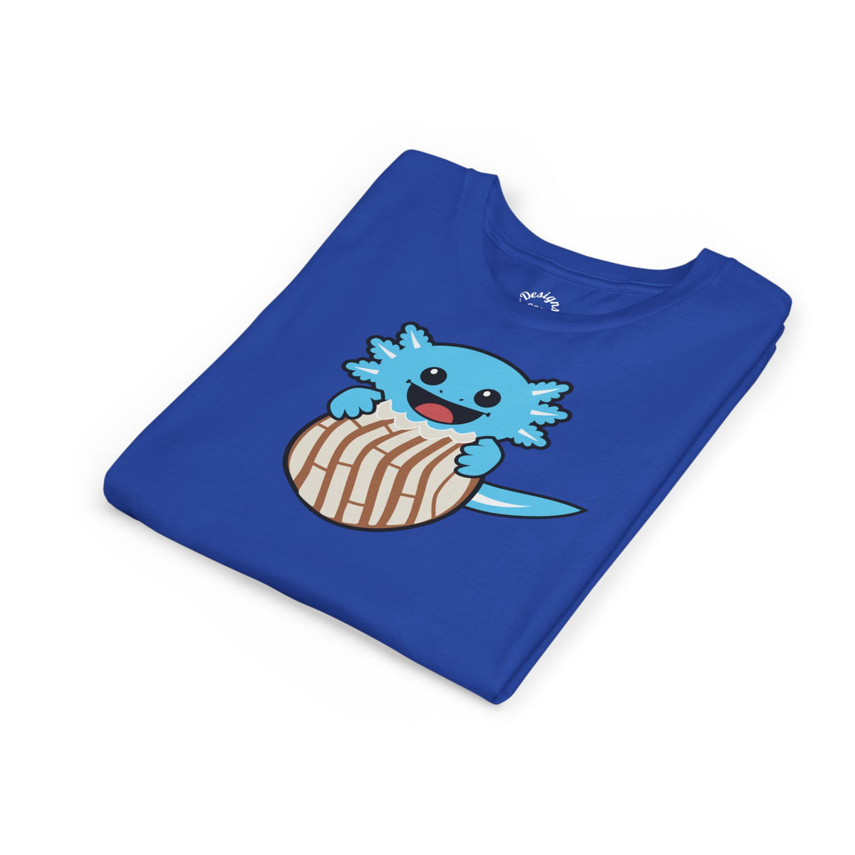 Blue Axolotl Eating Concha Youth T Shirt