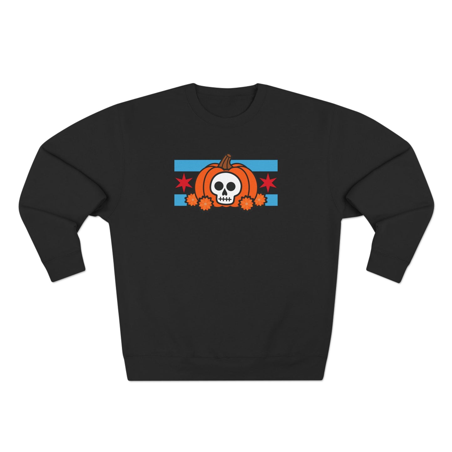 Chicago Pumpkin Calavera Crewneck Sweatshirt