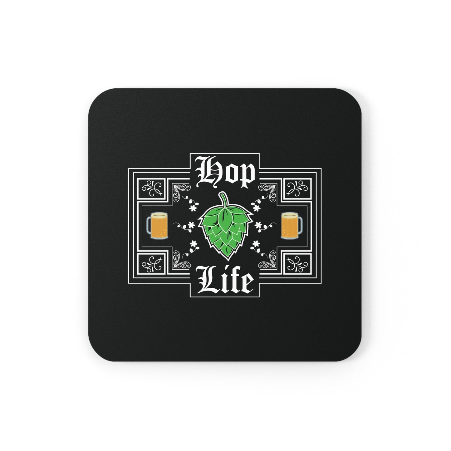 Hop Life Cork Back Coaster