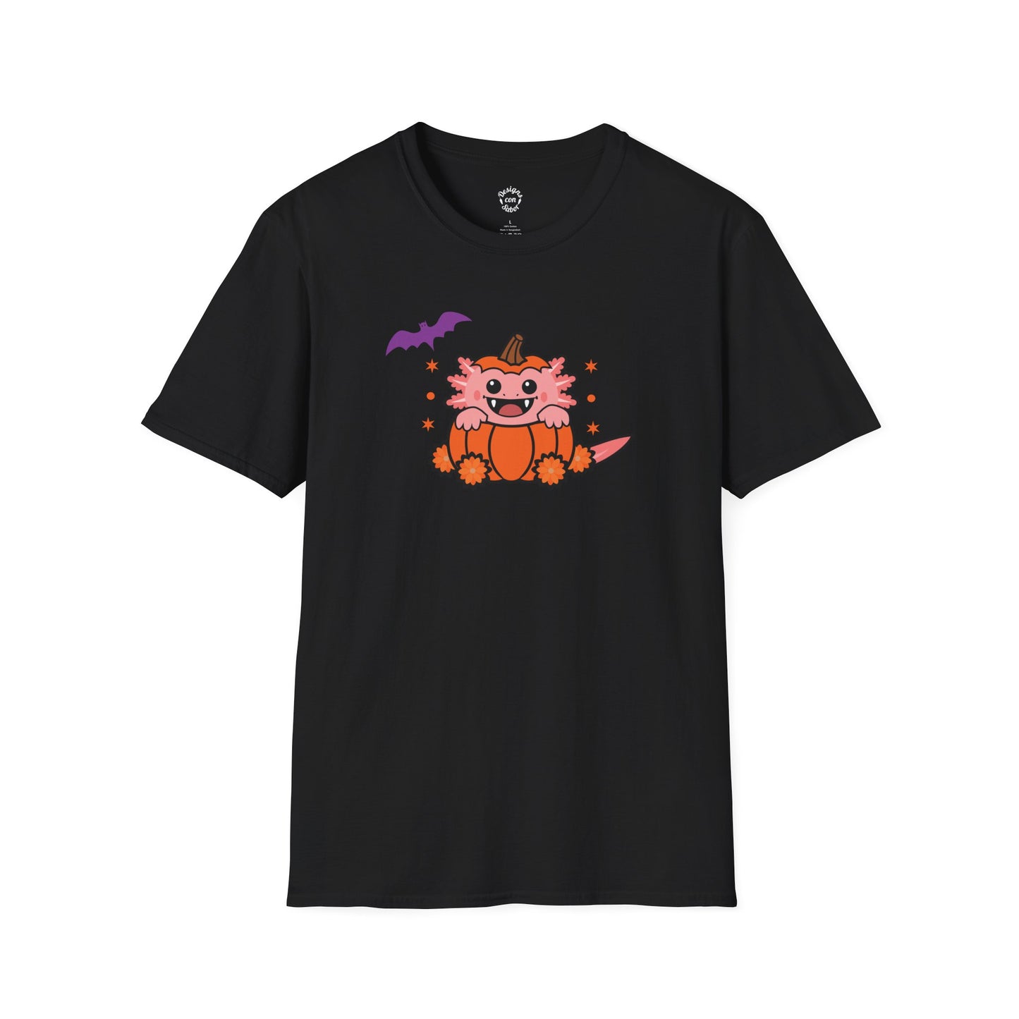 Vampire Axolotl Pumpkin Halloween T-Shirt
